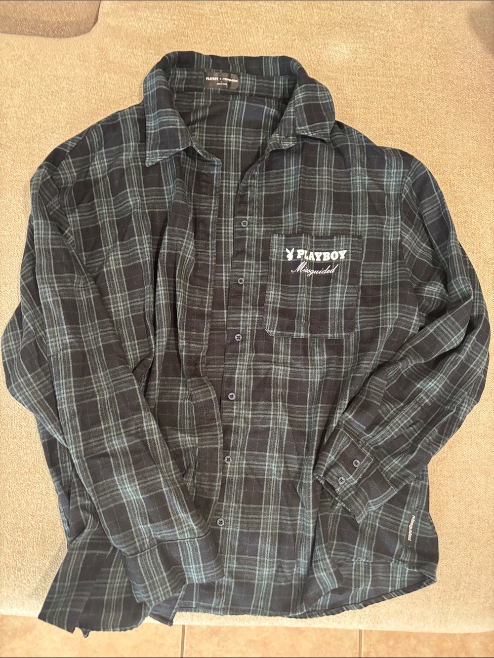 PLAYBOY Plaid Button-Up Shirt